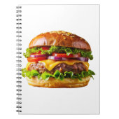 SlipperyJoeのmouthyling積み上げハンバーガーTHIC ノートブック (正面)