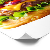 SlipperyJoeのmouthyling積み上げハンバーガーTHIC ポスター (角)