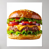 SlipperyJoeのmouthyling積み上げハンバーガーTHIC ポスター (正面)