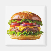 SlipperyJoeのmouthyling積み上げハンバーガーTHIC マグネット (正面)