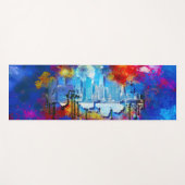 SlipperyJoeのNYC超高層ビル建物アートワークgr ヨガマット (正面(横))