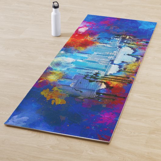 SlipperyJoeのNYC超高層ビル建物アートワークgr ヨガマット (インサイチュ)
