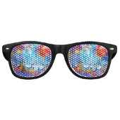 SlipperyJoeのNYC超高層ビル建物アートワークgr レトロサングラス (正面)