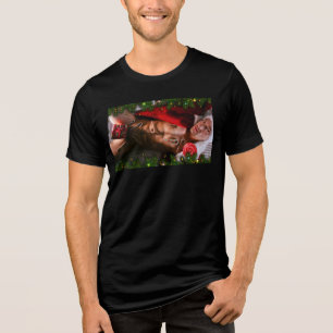 SlipperyJoeキャンディーキャンディーオス胸棒つきキャンデーカラー トライブレンドTシャツ