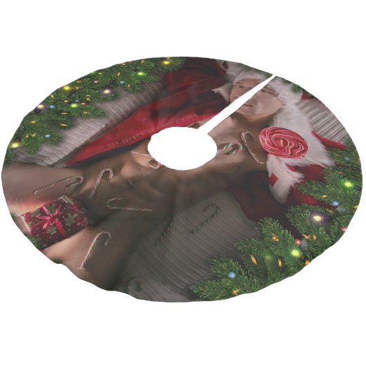 SlipperyJoeキャンディーキャンディーオス胸棒つきキャンデーカラー ブラッシュドポリエステルツリースカート (アングル)