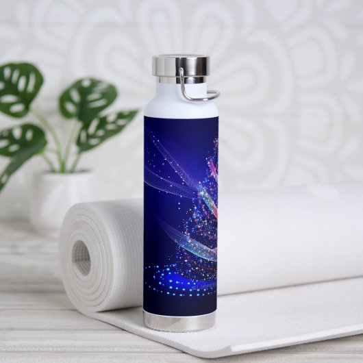 SlipperyJoeデジタル描写クリスマスツリー ウォーターボトル (ヨガ)