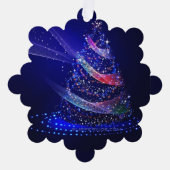 SlipperyJoeデジタル描写クリスマスツリー オーナメントカード (正面)