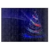SlipperyJoeデジタル描写クリスマスツリー カッティングボード (正面)