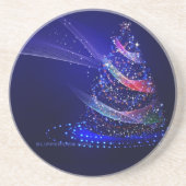 SlipperyJoeデジタル描写クリスマスツリー コースター (正面)