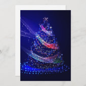 SlipperyJoeデジタル描写クリスマスツリー シーズンカード (正面/裏面)