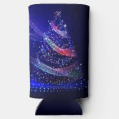 SlipperyJoeデジタル描写クリスマスツリー スリム缶クーラー (裏面)