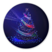 SlipperyJoeデジタル描写クリスマスツリー セラミックノブ (正面)