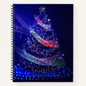 SlipperyJoeデジタル描写クリスマスツリー ノートブック (正面)