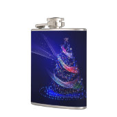 SlipperyJoeデジタル描写クリスマスツリー フラスク (左)