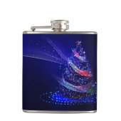 SlipperyJoeデジタル描写クリスマスツリー フラスク (正面)