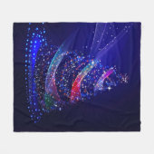 SlipperyJoeデジタル描写クリスマスツリー フリースブランケット (正面(横))