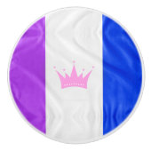 SlipperyJoeドラッグプライドフラグ紫ホワイトブルーカラス セラミックノブ (正面)