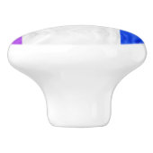 SlipperyJoeドラッグプライドフラグ紫ホワイトブルーカラス セラミックノブ (側面)