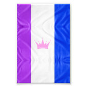 SlipperyJoeドラッグプライドフラグ紫ホワイトブルーカラス フォトプリント (正面)