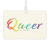 SlipperyJoe同性愛者プライドの色とはっきりしたお祝い カーエアーフレッシュナー (裏面)