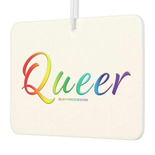 SlipperyJoe同性愛者プライドの色とはっきりしたお祝い カーエアーフレッシュナー (左)