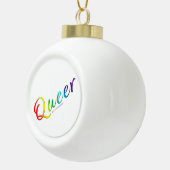 SlipperyJoe同性愛者プライドの色とはっきりしたお祝い セラミックボールオーナメント (右)