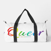 SlipperyJoe同性愛者プライドの色とはっきりしたお祝い ダッフルバッグ (正面)