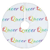 SlipperyJoe同性愛者プライドの色とはっきりしたお祝い ブラッシュドポリエステルツリースカート (正面)