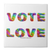 SlipperyJoe投票は平等な虹色の毛皮を愛する タイル (正面)