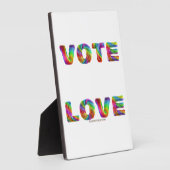 SlipperyJoe投票は平等な虹色の毛皮を愛する フォトプラーク (側面)