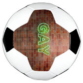 SlipperyJoe照明ゲイネオンの鮮やかな鮮やかなサイン サッカーボール (回転)