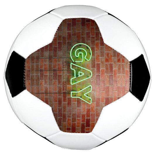 SlipperyJoe照明ゲイネオンの鮮やかな鮮やかなサイン サッカーボール (回転)