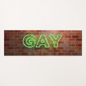 SlipperyJoe照明ゲイネオンの鮮やかな鮮やかなサイン ヨガマット (正面(横))