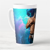 SlipperyJoe筋肉質の男の下着が膨らむ鮮やか。 カフェラテマグ (左アングル)