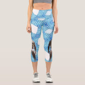 SlipperyJoe筋肉質の男性6パックabs男性ホワイトu カプリレギンス (正面)