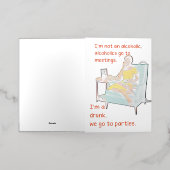 SlipperyJoe飲み物パーティーヴィンテージルームの社交 箔シーズンカード (外側レイダウン)