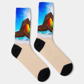 SlipperyJoe鮮やかレインボーグラデーション ハート インター ソックス (右)