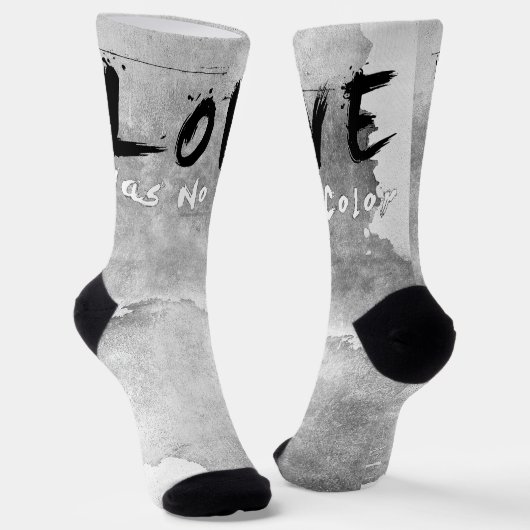 SlipperyJoe 愛は肌の色や人種を超える ソックス (傾斜あり)