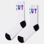 SlipperyJoe 輝く鮮やか レインボー エネルギー ソックス (左)