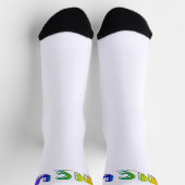 SlipperyJoe 輝く鮮やか レインボー エネルギー ソックス (上部)