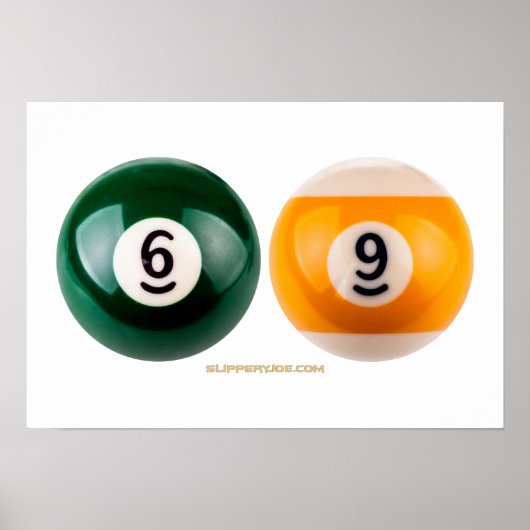 SlipperyJoe 69ボール懸命プールテーブルボールビリヤー ポスター (正面)