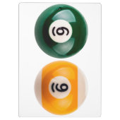 SlipperyJoe 69懸命プールテーブル2ビリヤード球 クリップボード (裏面)