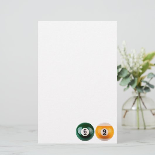 SlipperyJoe 69懸命プールテーブル2ビリヤード球 便箋 (スタンド正面)