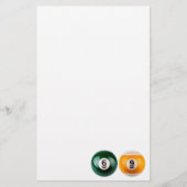 SlipperyJoe 69懸命プールテーブル2ビリヤード球 便箋 (正面)