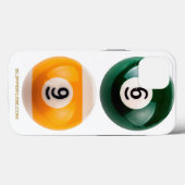 SlipperyJoe 69懸命プールテーブル2ビリヤード球 Case-Mate iPhoneケース (裏面 (横))