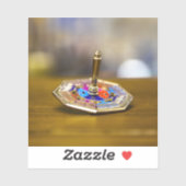 SlipperyJoe Hanukkah dreidel gift octagonal base b シール (シート)