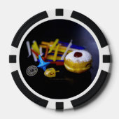 SlipperyJoe Hanukkah symbolic still life holiday e ポーカーチップ (正面)