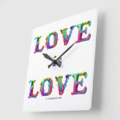 SlipperyJoe love is love ドロドロと溶け出すダイナミックな輝き スクエア壁時計 (傾斜)