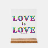 SlipperyJoe love is love 滴る溶けるダイナミック アクリルサイン (正面)