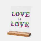 SlipperyJoe love is love 滴る溶けるダイナミック アクリルサイン (傾斜)